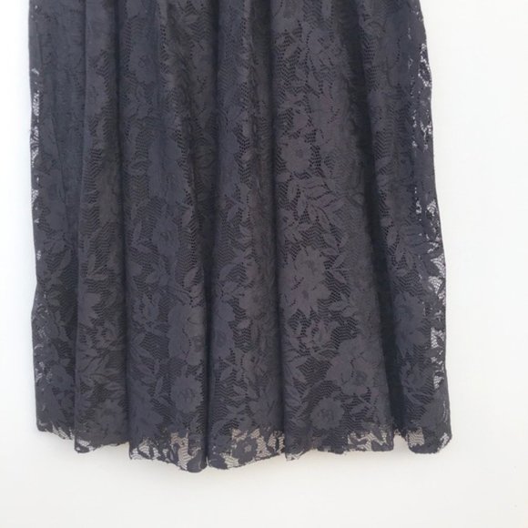 ASOS Black Lace Dress Beaded Collar Size 4 - Picture 4 of 8